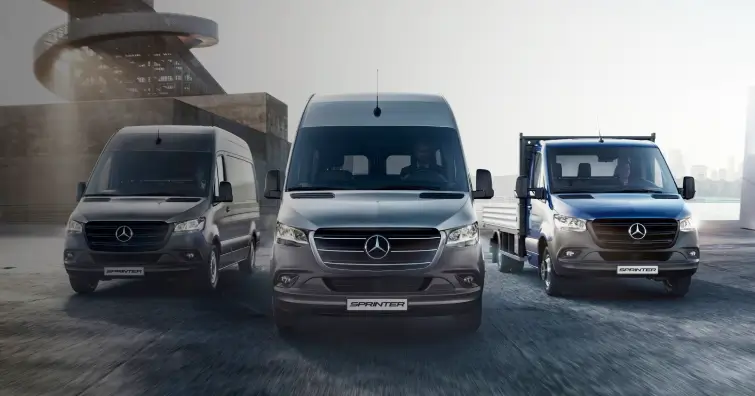 3 veículos da linha Mercedes-Benz Sprinter