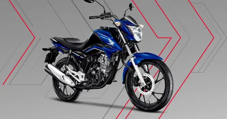 Moto honda CG 160 na cor azul